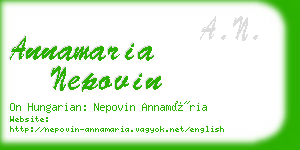 annamaria nepovin business card